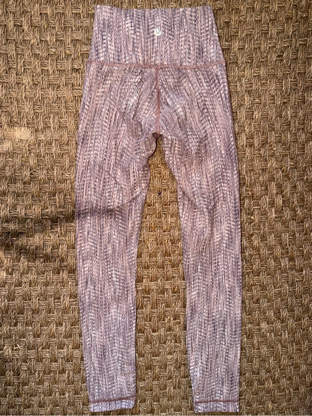 lululemon High-Waist Pink Printed Leggings Size 2